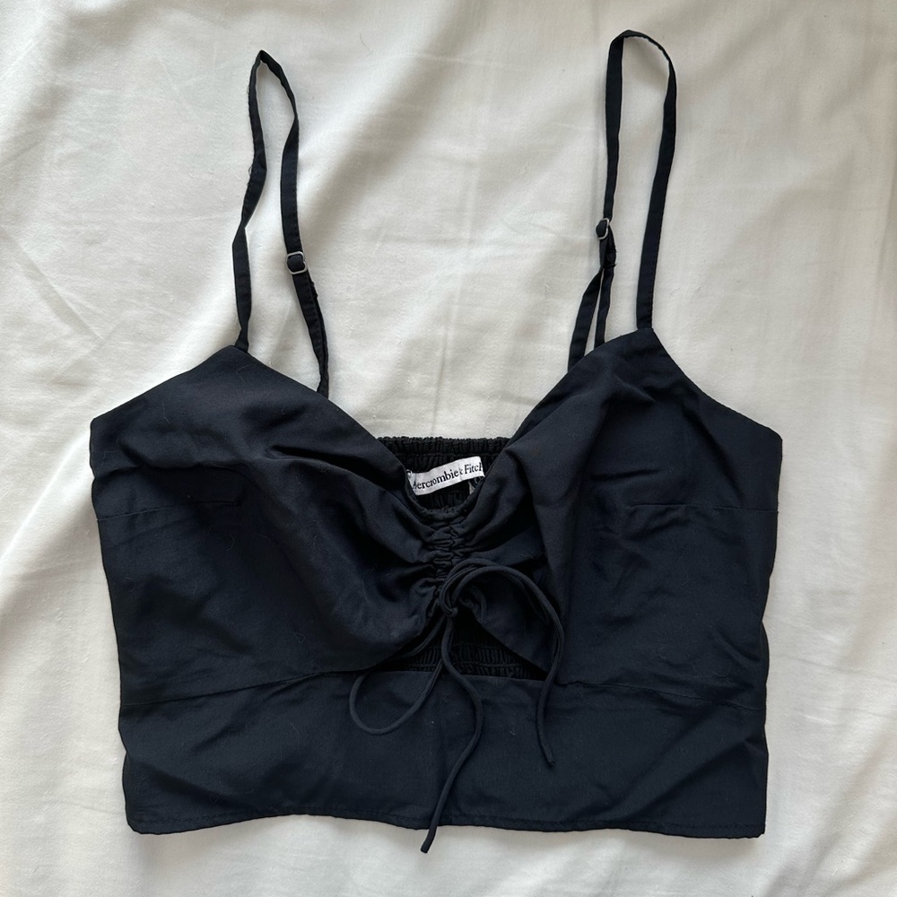 Abercrombie & Fitch cutout crop top Black XS